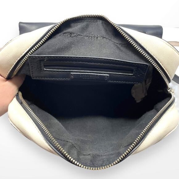ZARA Red Black White Leather Colorblock Crossbody Handbag - Picture 4 of 14